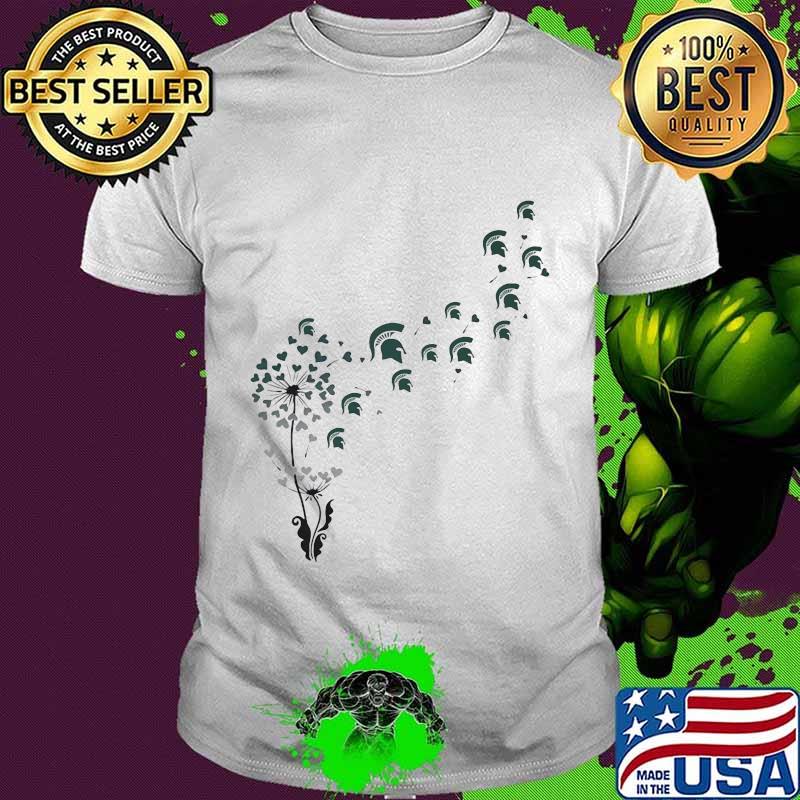 Dandelion flower michigan state spartans logo hockey shirt
