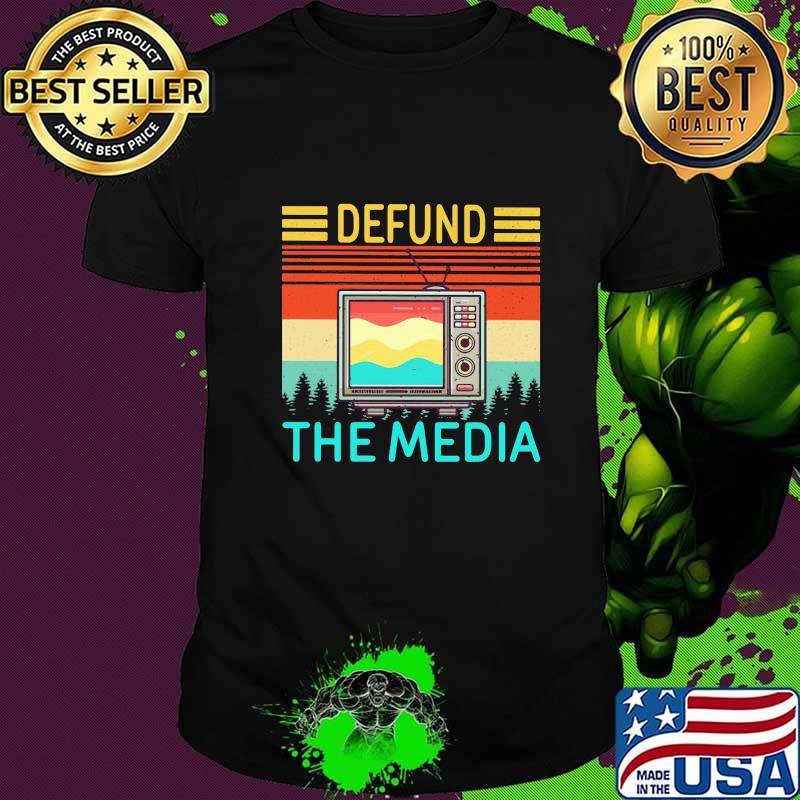 Defund The Media Vintage Retro Shirt