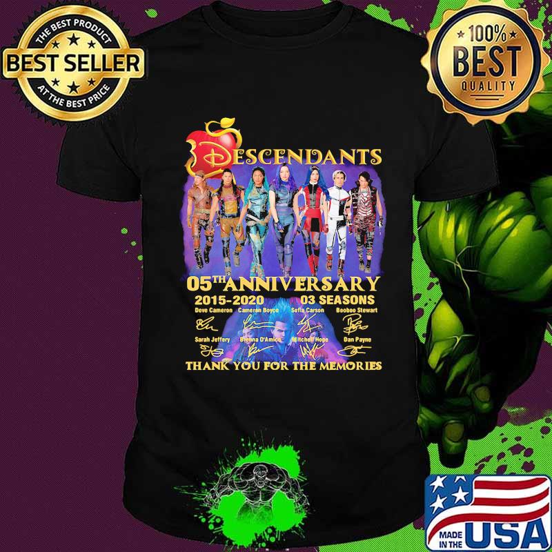 Descendants 05th anniversary 2015 2020 03 seasons thank you for the memories signatures shirt