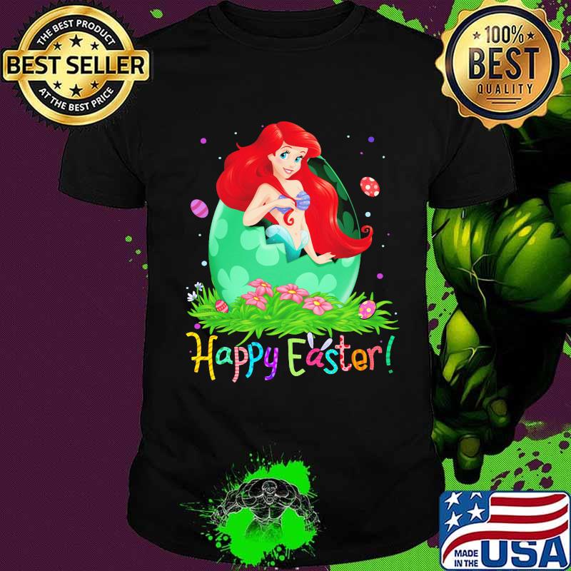 Disney ariel princess happy easter flower shirt