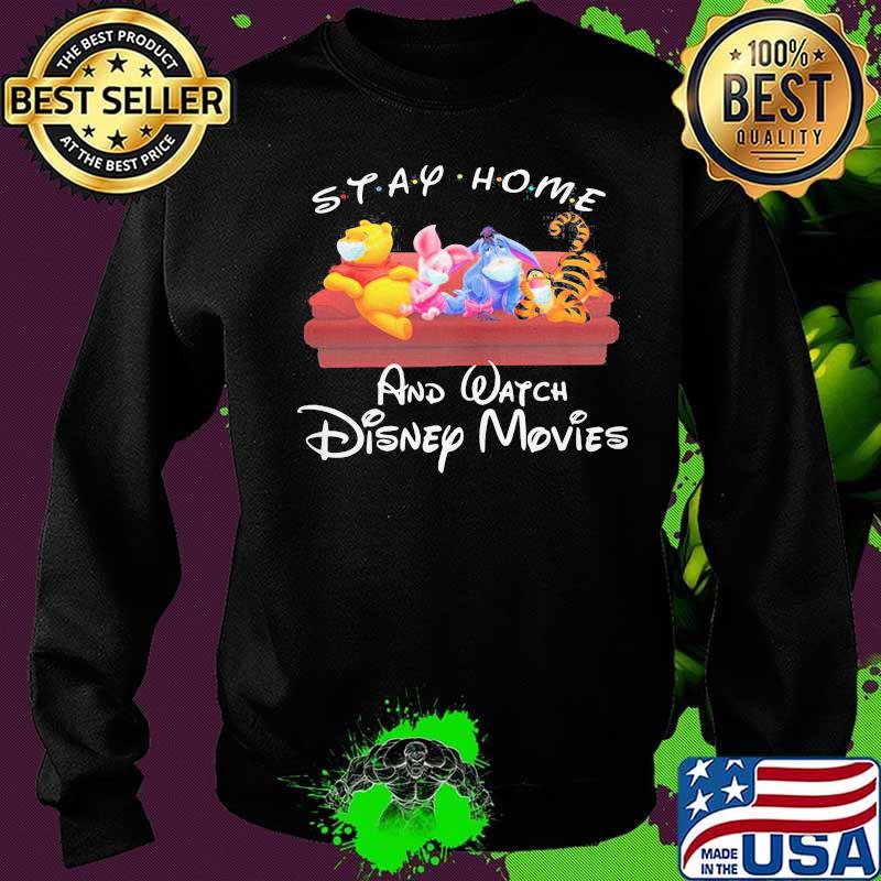 Disney cartoon characters mask sitting sofa tray home and watch disney movies s Sweater Disney cartoon characters mask sitting sofa tray home and watch disney movies s Sweater