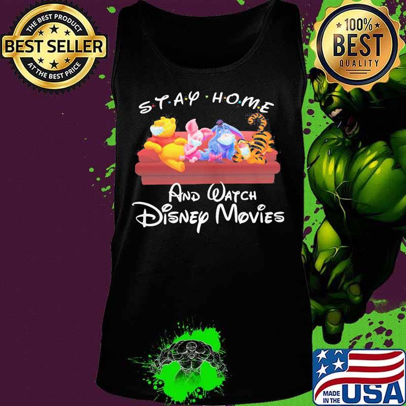 Disney cartoon characters mask sitting sofa tray home and watch disney movies s Tank top Disney cartoon characters mask sitting sofa tray home and watch disney movies s Tank top