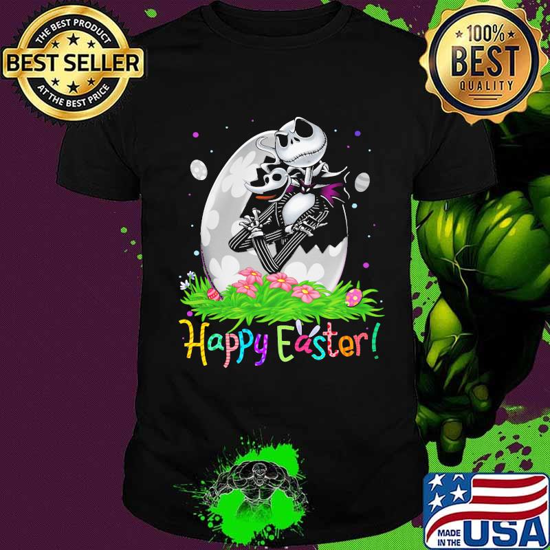 Disney jack skellington happy easter flower shirt