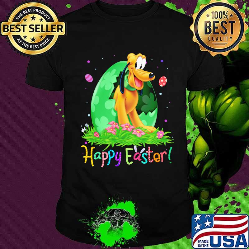 Disney pluto happy easter flower shirt