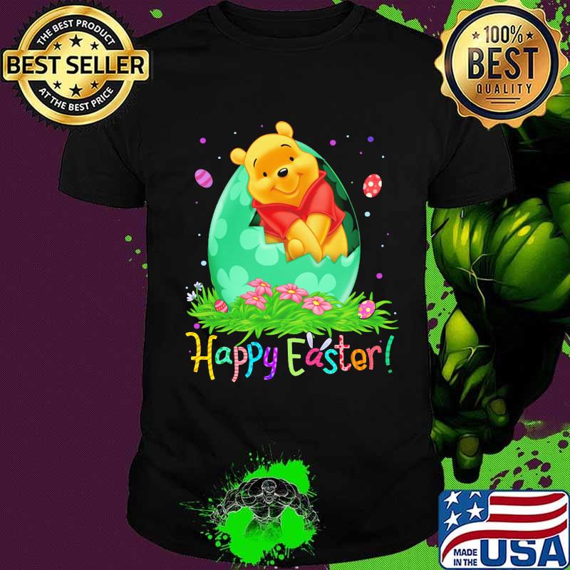 Disney pooh happy easter flowers shirt