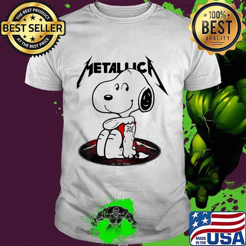 Disney snoopy metallica band shirt