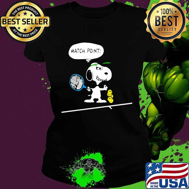 Disney snoopy playing badminton match point s Ladies tee Disney snoopy playing badminton match point s Ladies tee
