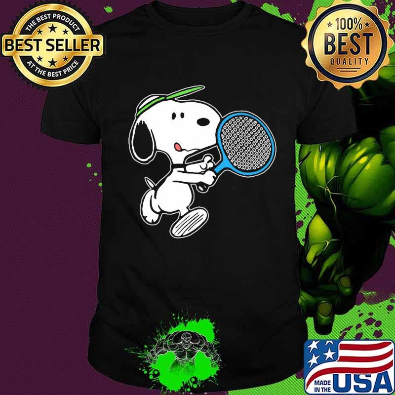 Disney snoopy playing badminton shirt