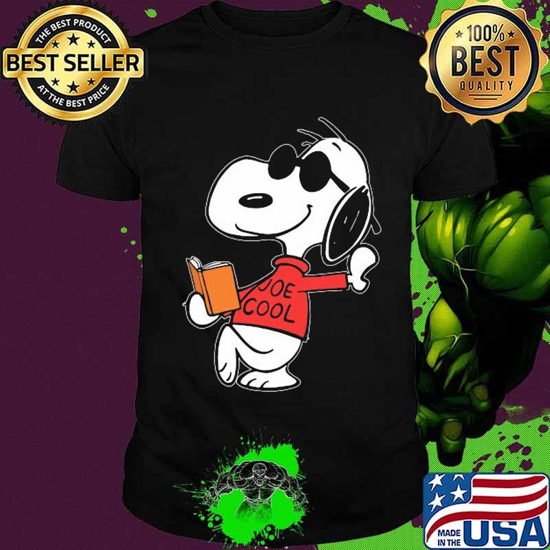 Disney snoopy reading book joe cool shirt