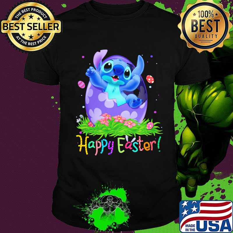 Disney stitch happy easter flower shirt