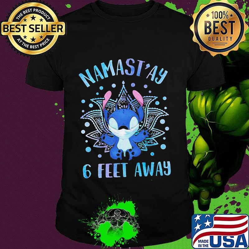 Disney stitch mask namastay 6 feet away shirt