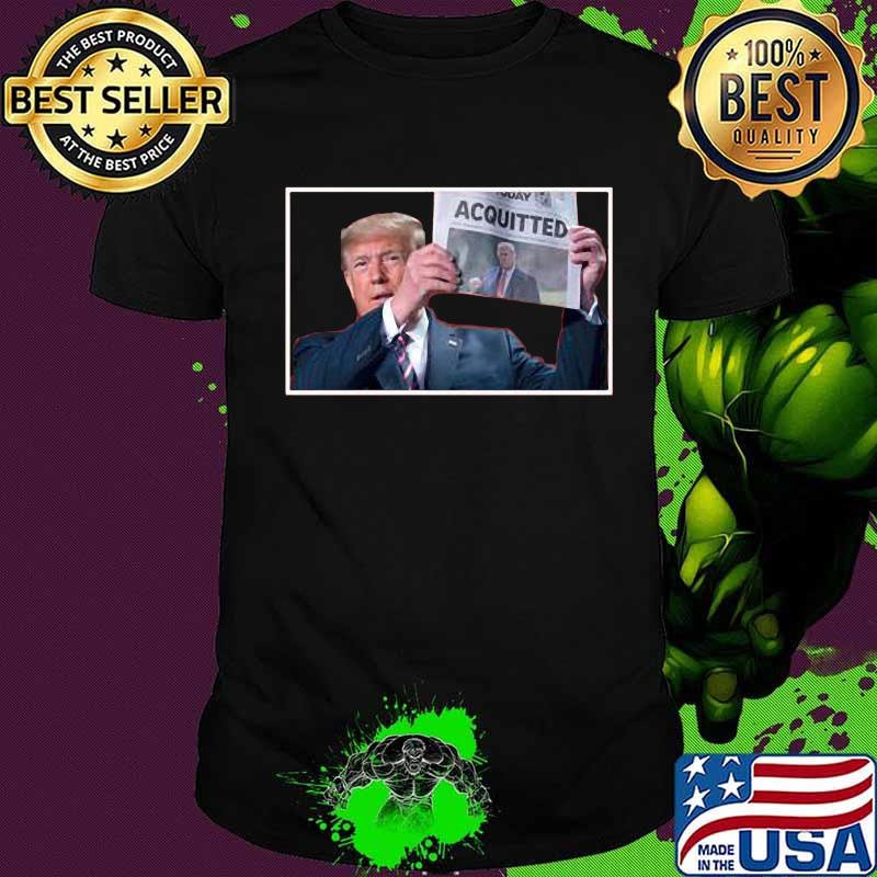 Donald trump newspaper acquitted shirt