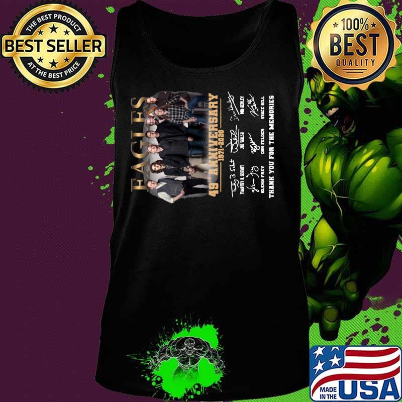 Eagles 49th anniversary 1971 2020 thank you for the memories signatures s Tank top Eagles 49th anniversary 1971 2020 thank you for the memories signatures s Tank top