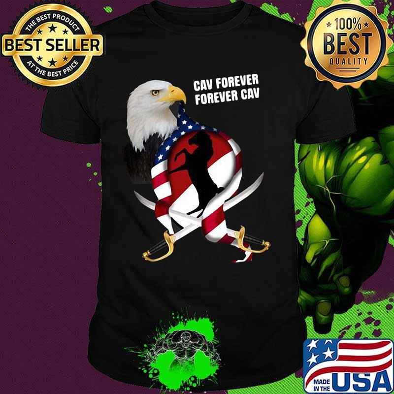 Eagles cav forever american flag independence day shirt