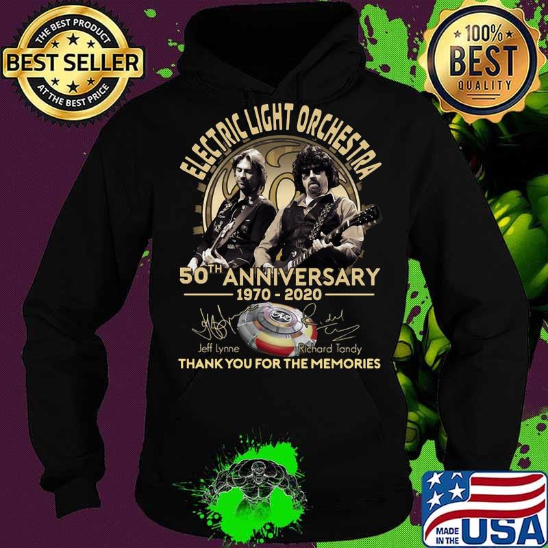 Electric light orchestra 50th anniversary 1970 2020 thank you for the memories signatures s Hoodie Electric light orchestra 50th anniversary 1970 2020 thank you for the memories signatures s Hoodie