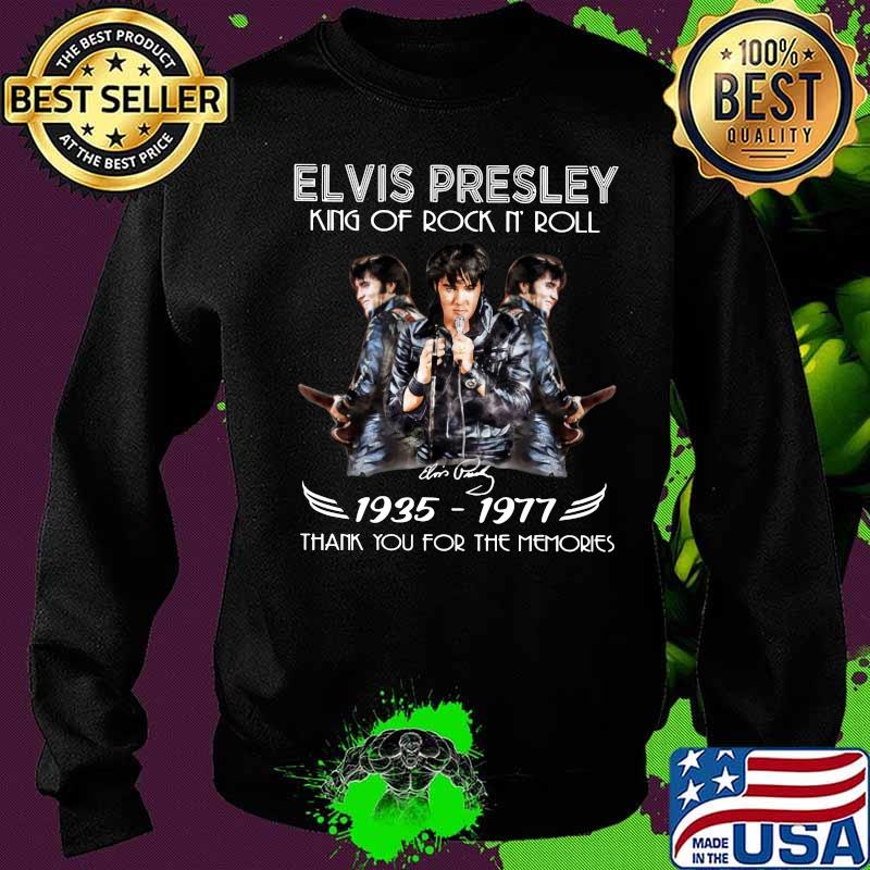 Elvis presley king of rock n roll 1935 1977 thank you for the memories signature s Sweater Elvis presley king of rock n roll 1935 1977 thank you for the memories signature s Sweater