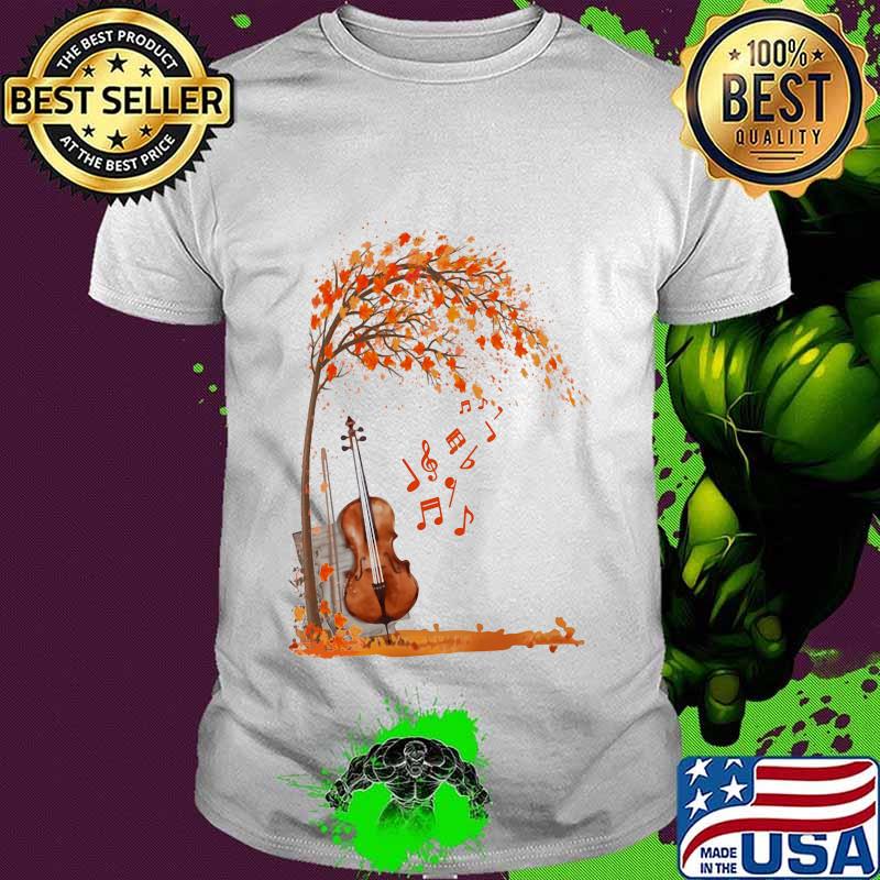 FALL AUTUMN MAPLE LEAF VIOLIN SHIRT