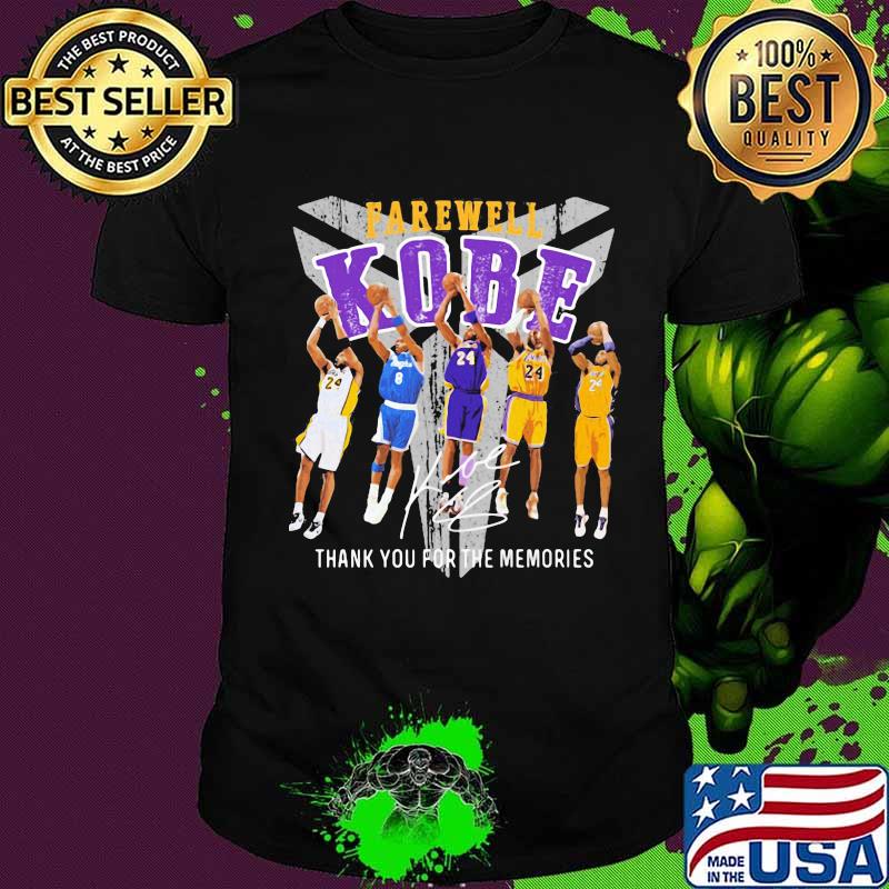 Farewell kobe bryant thank you for the memories signature shirt
