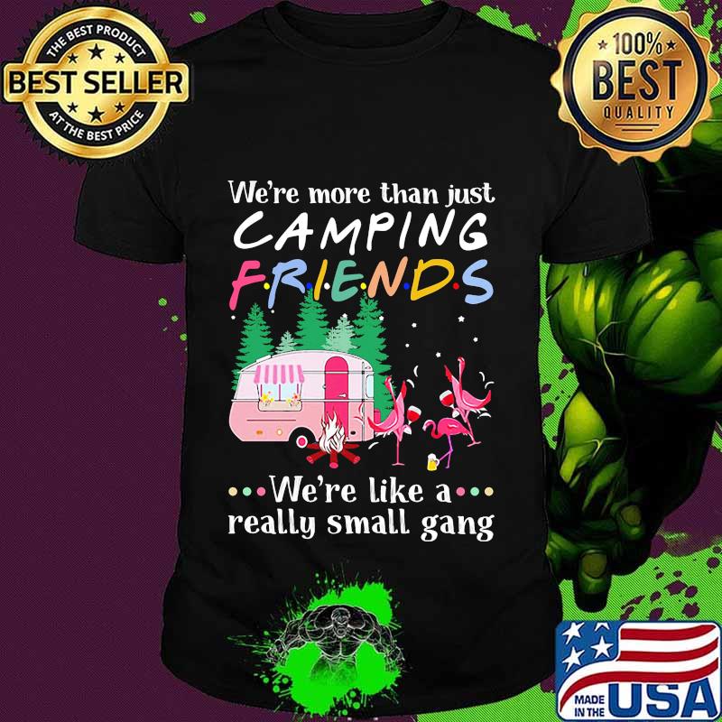 Flamingo we're more than just camping friends we're like a really small gang lights shirt