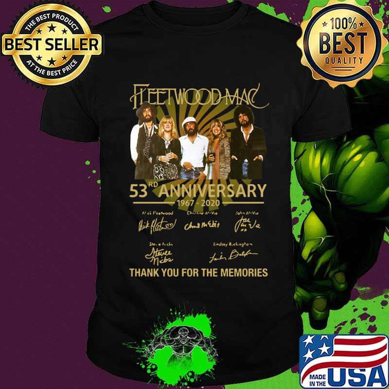 Fleet wood mac 53rd anniversary 1967 2020 thank you for the memories signatures shirt