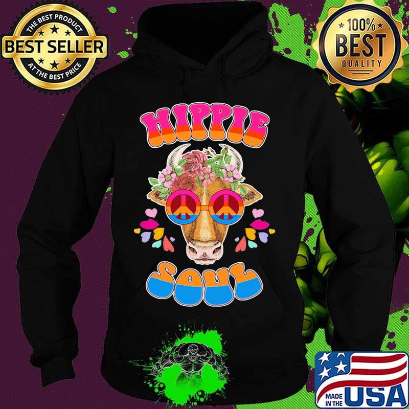 Flower cow glasses hippie soul s Hoodie Flower cow glasses hippie soul s Hoodie