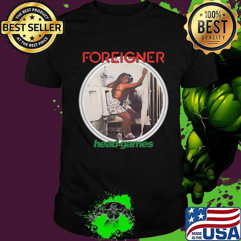 Foreigner band head games shirt