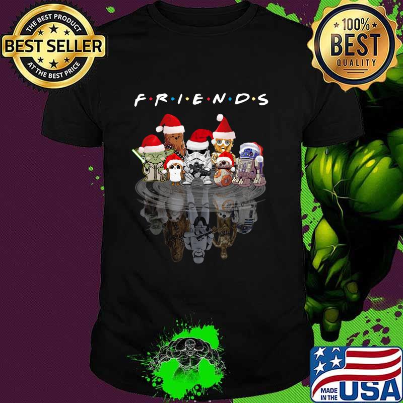 Friends star wars characters chibi water reflection shirt
