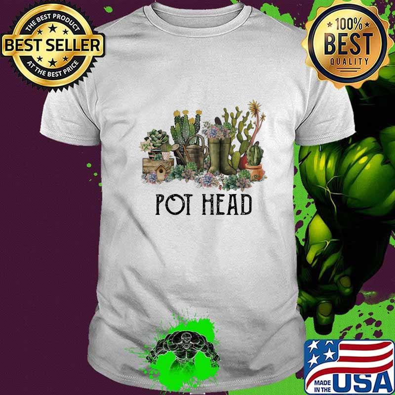 Garden cactus pot head shirt