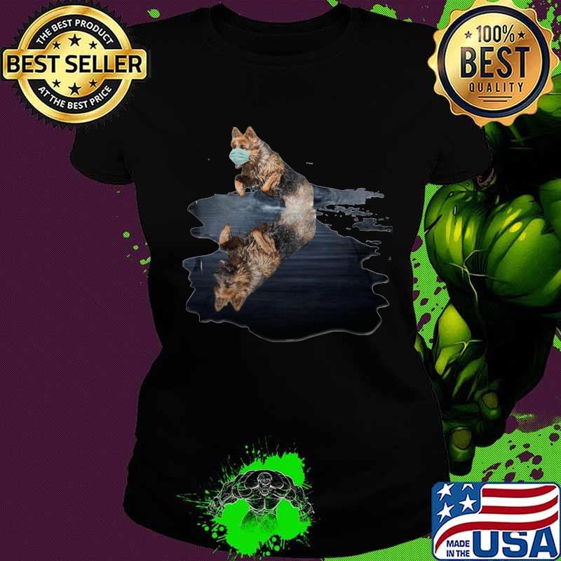 German shepherd dog mask water reflection s Ladies tee German shepherd dog mask water reflection s Ladies tee