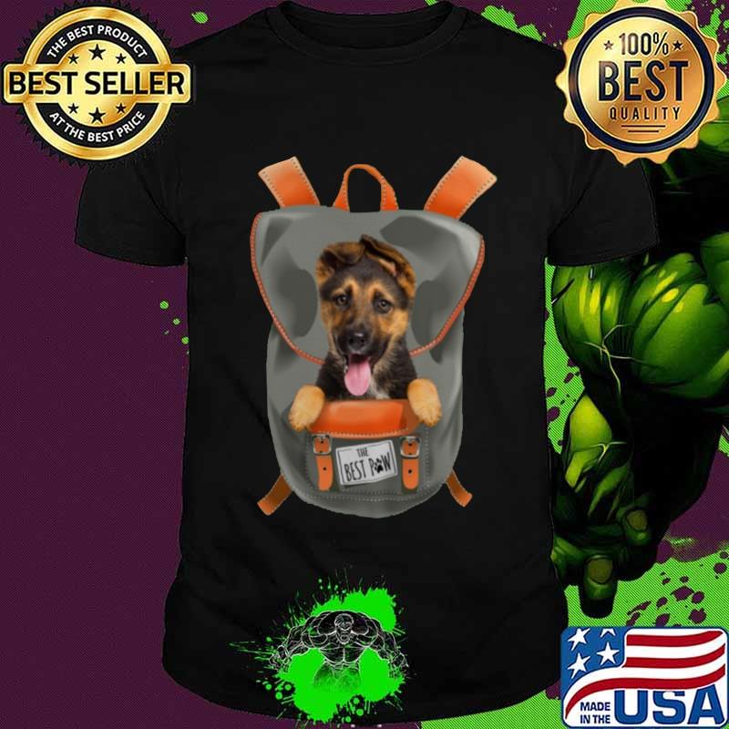 German shepherd in the backpack the best paw shirt German shepherd in the backpack the best paw shirt