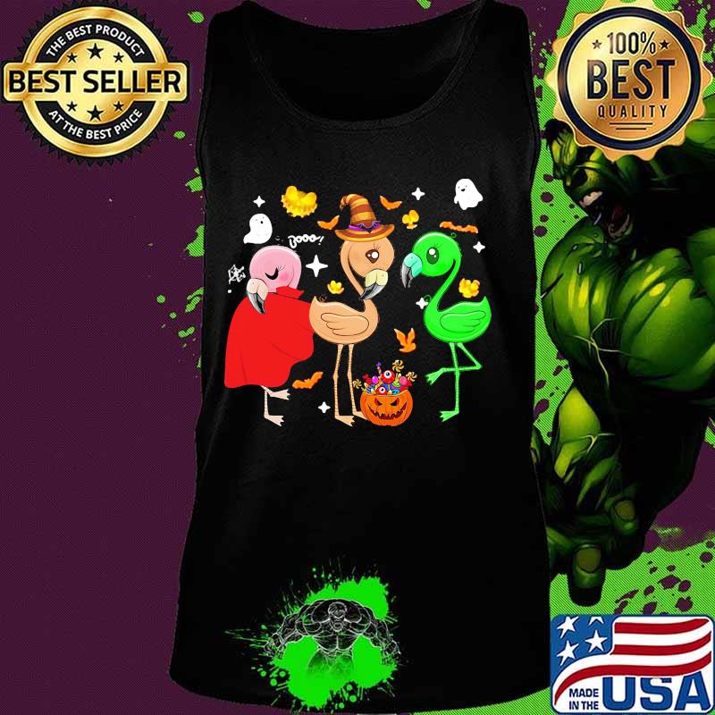 GHOST BOOO FLAMINGOS PUMPKIN HALLOWEEN SHIRT Tank top GHOST BOOO FLAMINGOS PUMPKIN HALLOWEEN SHIRT Tank top