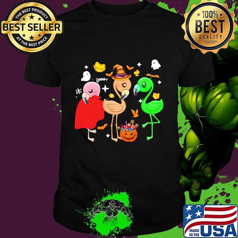 GHOST BOOO FLAMINGOS PUMPKIN HALLOWEEN SHIRT GHOST BOOO FLAMINGOS PUMPKIN HALLOWEEN SHIRT