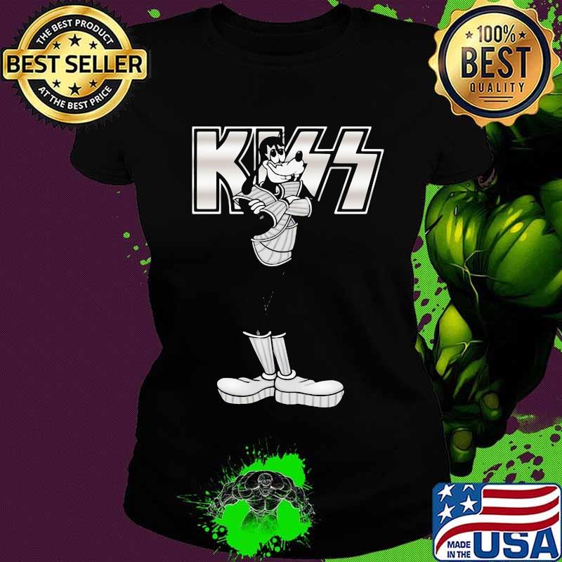 Goofy dog kiss band s Ladies tee Goofy dog kiss band s Ladies tee