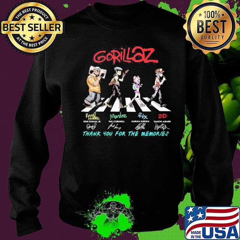 Gorillaz crossing the line thank you for the memories signatures s Sweater Gorillaz crossing the line thank you for the memories signatures s Sweater
