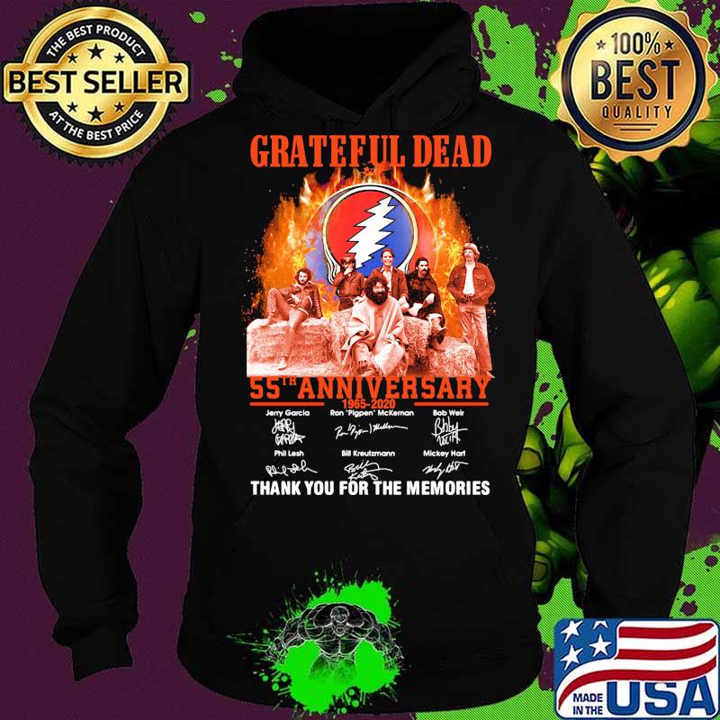 Grateful dead 55th anniversary 1965 2020 thank you for the memories signatures s Hoodie Grateful dead 55th anniversary 1965 2020 thank you for the memories signatures s Hoodie