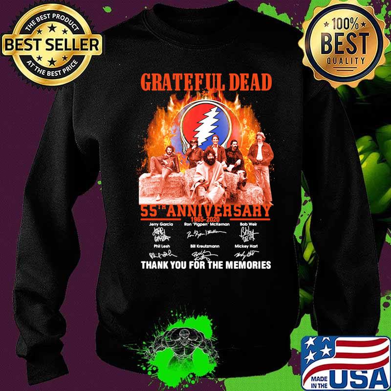 Grateful dead 55th anniversary 1965 2020 thank you for the memories signatures s Sweater Grateful dead 55th anniversary 1965 2020 thank you for the memories signatures s Sweater