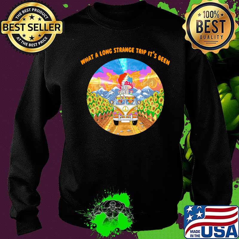 Grateful dead bus what a long strange trip it's been sunflowers s Sweater Grateful dead bus what a long strange trip it's been sunflowers s Sweater