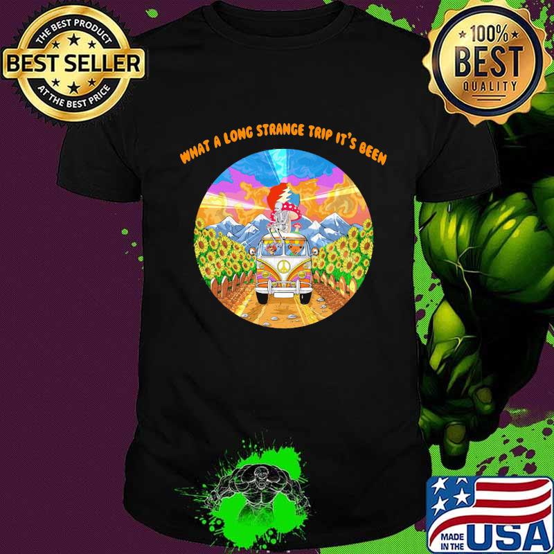 Grateful dead bus what a long strange trip it's been sunflowers shirt Grateful dead bus what a long strange trip it's been sunflowers shirt