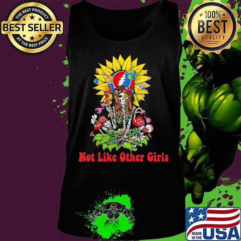 Grateful dead skull sunflower not like other girls s Tank top Grateful dead skull sunflower not like other girls s Tank top