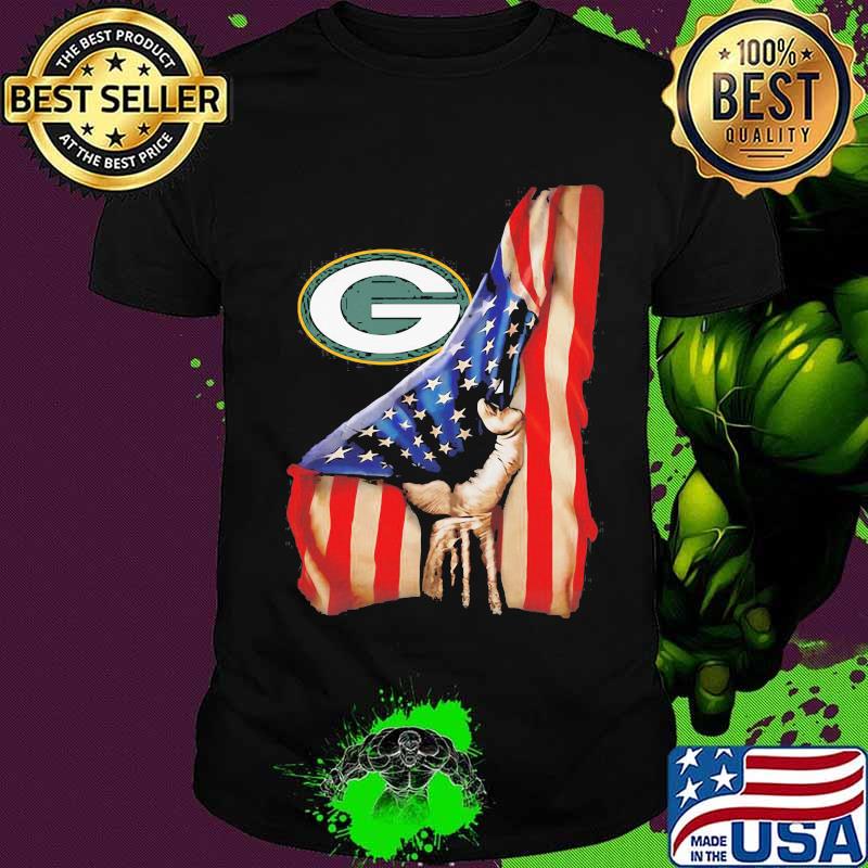 Green bay packers american flag independence day shirt