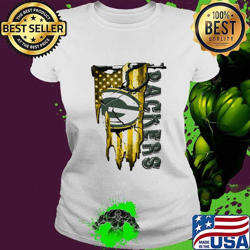 Green bay packers football america flag independence day s Ladies tee Green bay packers football america flag independence day s Ladies tee