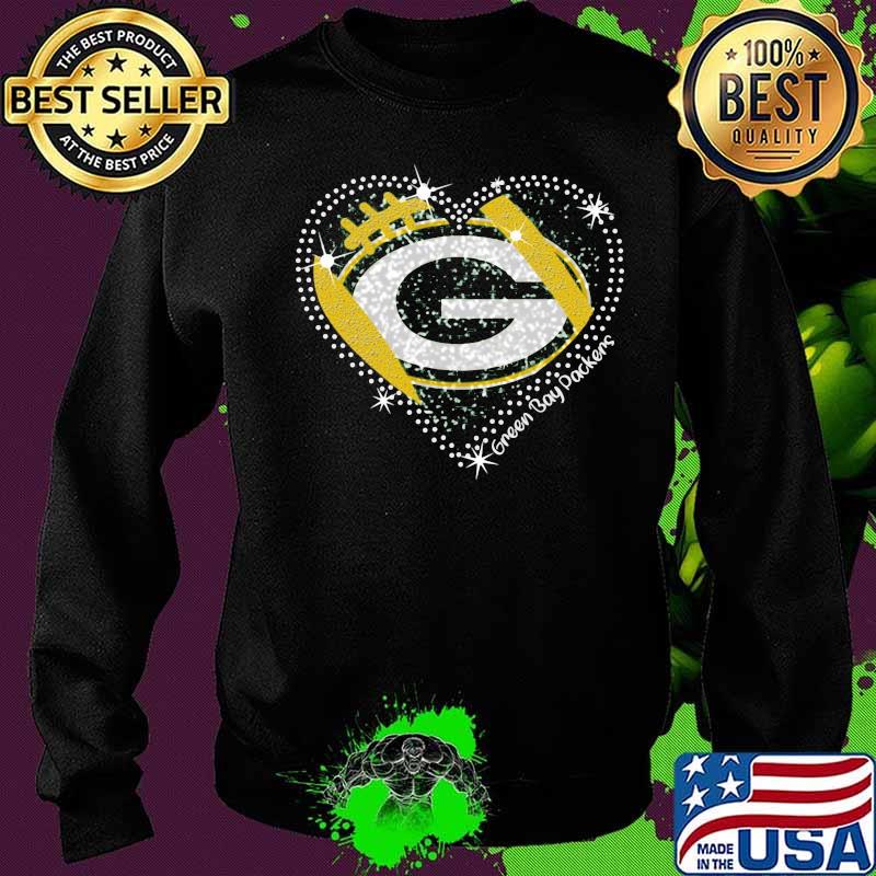 Green bay packers football logo heart s Sweater Green bay packers football logo heart s Sweater