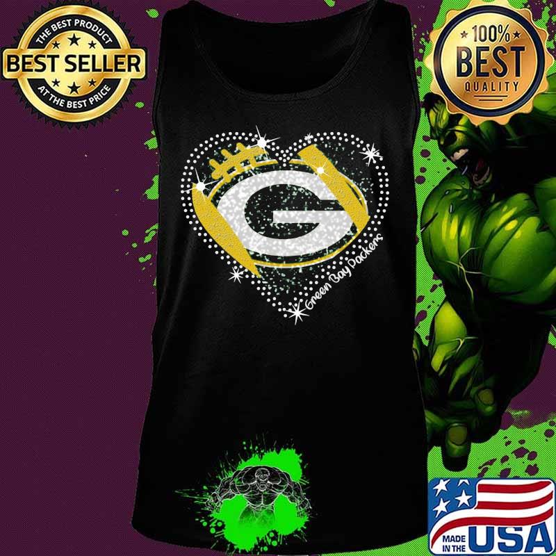 Green bay packers football logo heart s Tank top Green bay packers football logo heart s Tank top