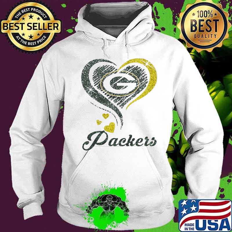 Green bay packers football logo hearts diamond s Hoodie Green bay packers football logo hearts diamond s Hoodie