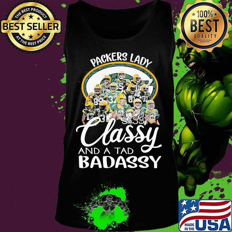 Green bay packers lady sassy classy and a tad badassy s Tank top Green bay packers lady sassy classy and a tad badassy s Tank top