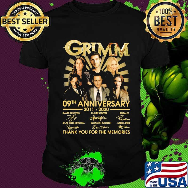 Grimm 09th anniversary 2011 2020 thank you for the memories signatures shirt