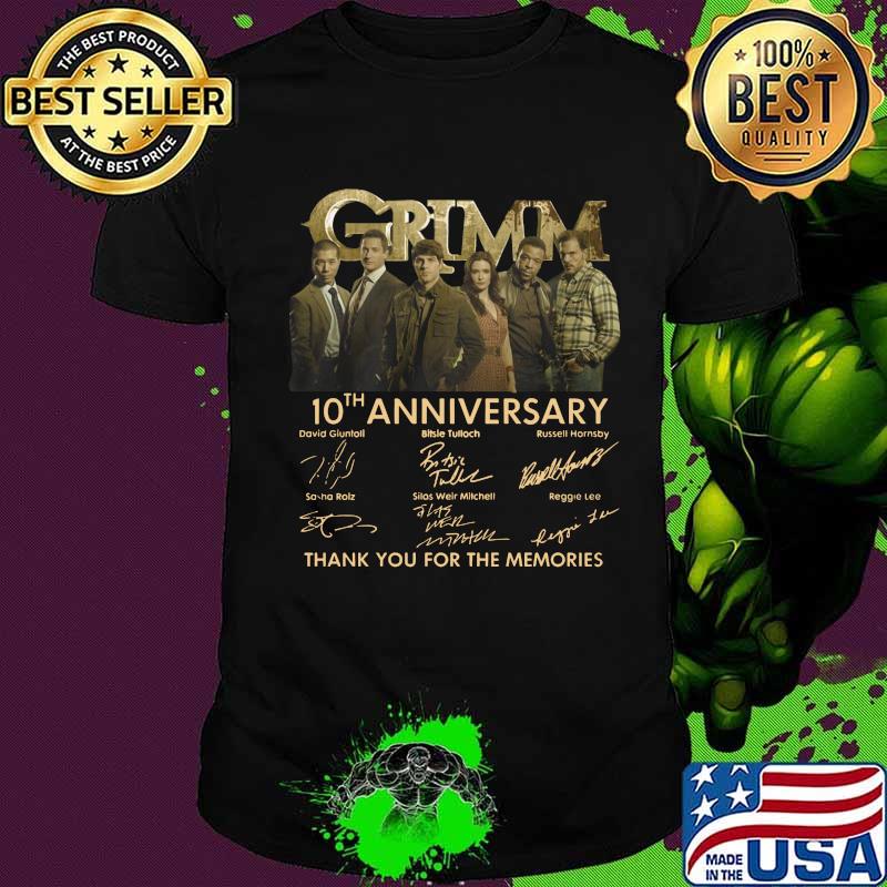 Grimm 10th anniversary thank you for the memories signatures shirt
