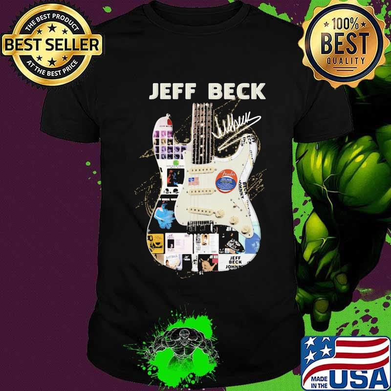 Guitar jeff beck band members signatures shirt