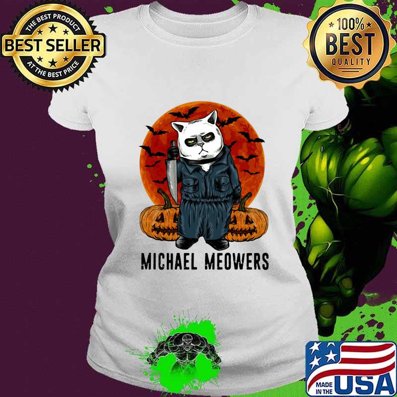 Halloween Cat Michael Meowers sunset s Ladies tee Halloween Cat Michael Meowers sunset s Ladies tee
