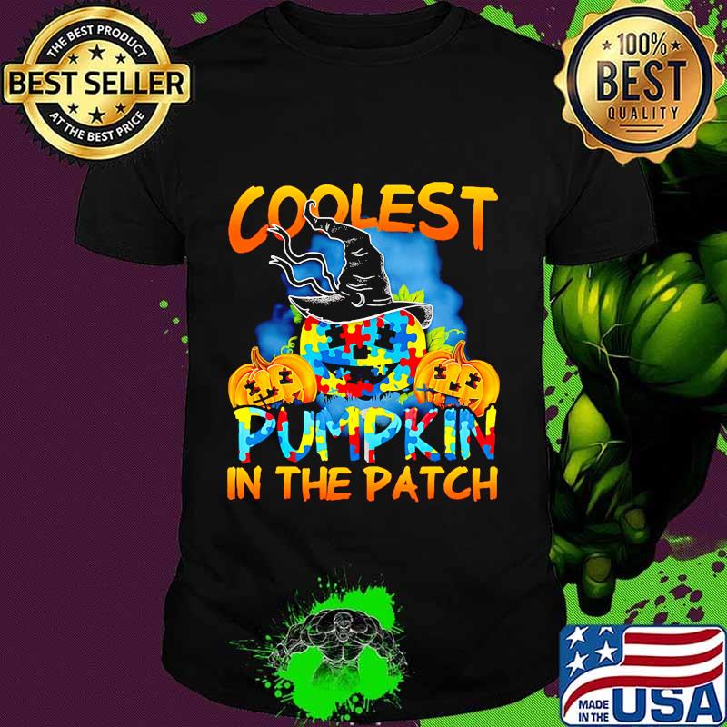 Halloween coolest pumpkin in the patch autism shirt